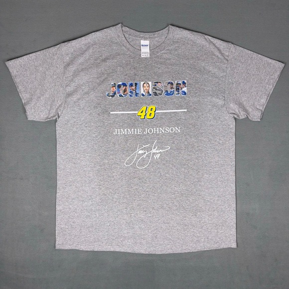 Gildan Other - Jimmie Johnson 48 NASCAR Racing Mens XL Gray Short Sleeve Graphic Tee‎ Hendrick